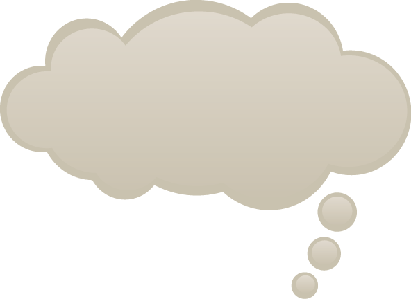 Illustration of thought bubble cloud