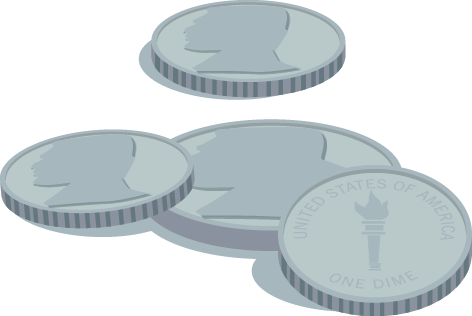 Illustration of money coins