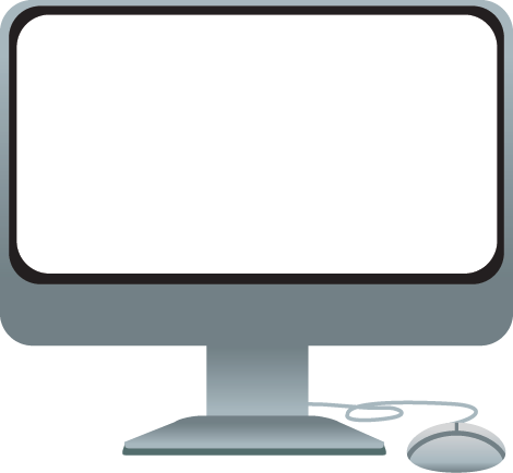 Illustration of desktop computer monitor