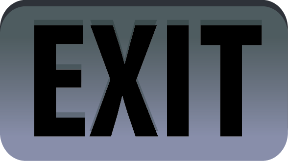 Light turned off for the illustration of building exit sign