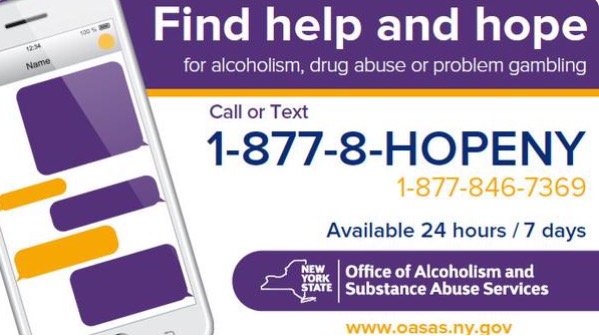 Call 1-877-846-7369 for Alcohol, Drug Abuse, and Problem Gambling