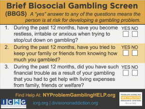 Brief Biosocial Gambling Screen